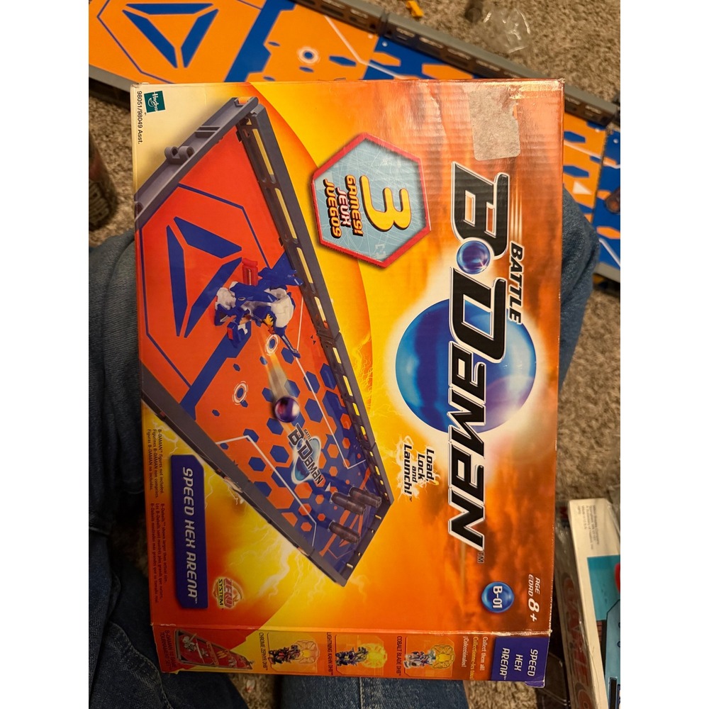Hasbro Battle B-Daman Speed Hex‎ Arena B-01 Tournament Set Blue Orange Zero